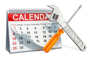 Website Maintenance calendar