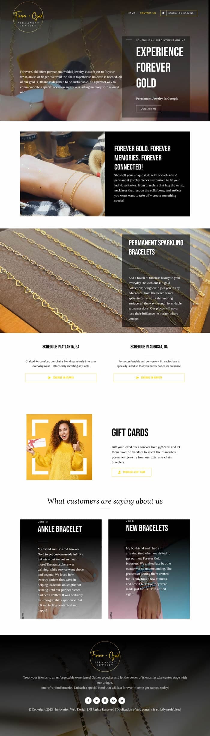 Forever Gold New Designer website