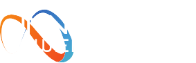 Innovation Web Design Logo white, blue and orange
